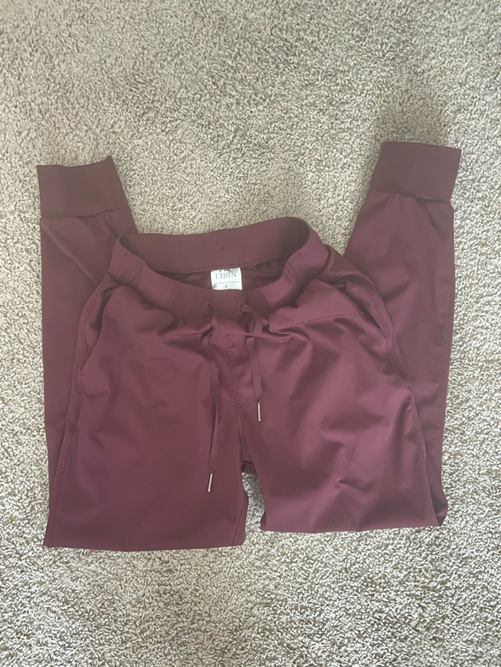 Libin Womens Small Maroon Joggers